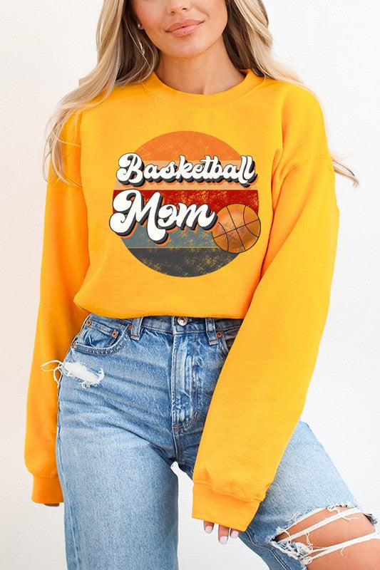 Gameday Fall Football Basketball Mom Sweatshirt