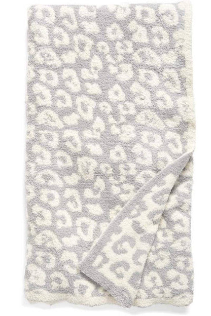 Soft printed throw blanket: CREAM / One Size