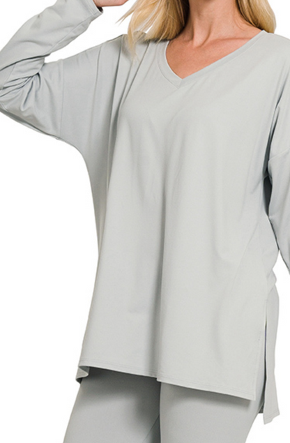 BRUSHED MICROFIBER LOUNGEWEAR SET