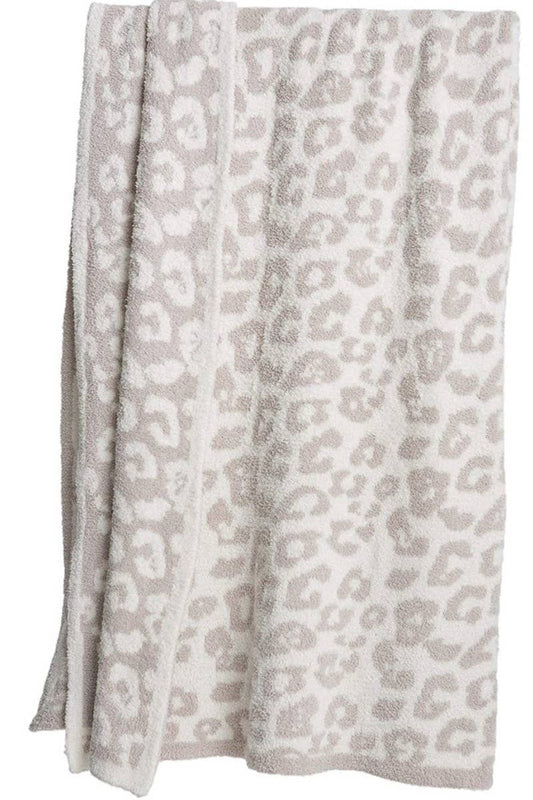 Soft printed throw blanket: CREAM / One Size