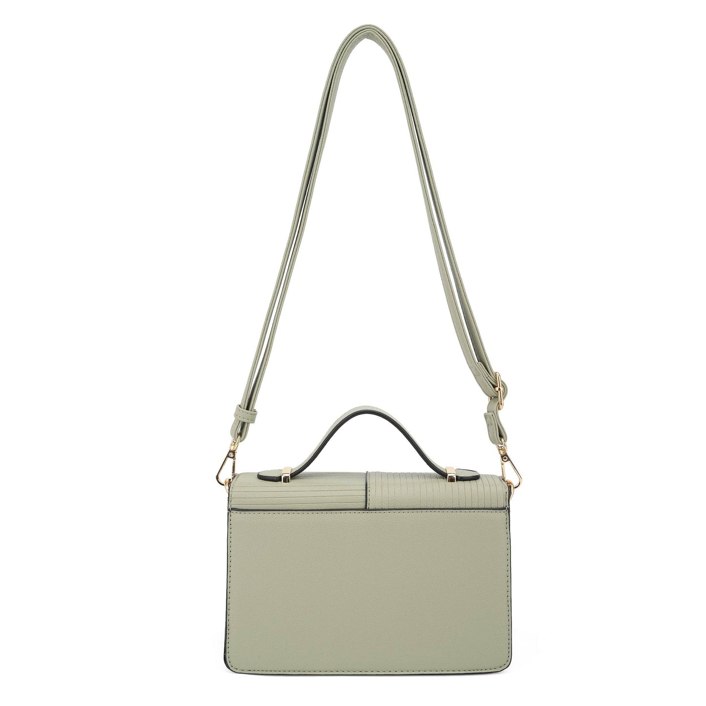 Top Handle Stripe Embossed Flap Crossbody Bag - Patti Sue's